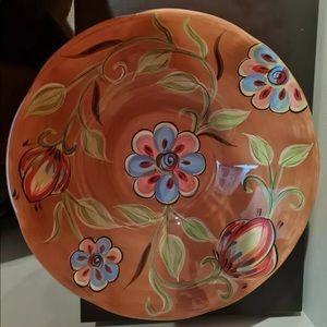 Southern Living at Home Gail Pittman Floral Painted Bountiful Large Serving Bowl